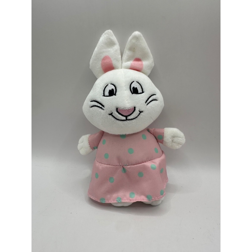 Aurora Max & Ruby 8" Ruby Plush Rabbit Bunny Pink Dress Blue Polka Dots Sister